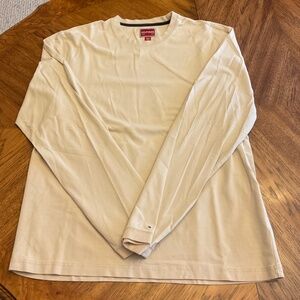 TOMMY HILFIGER - long sleeve beige shirt - XL